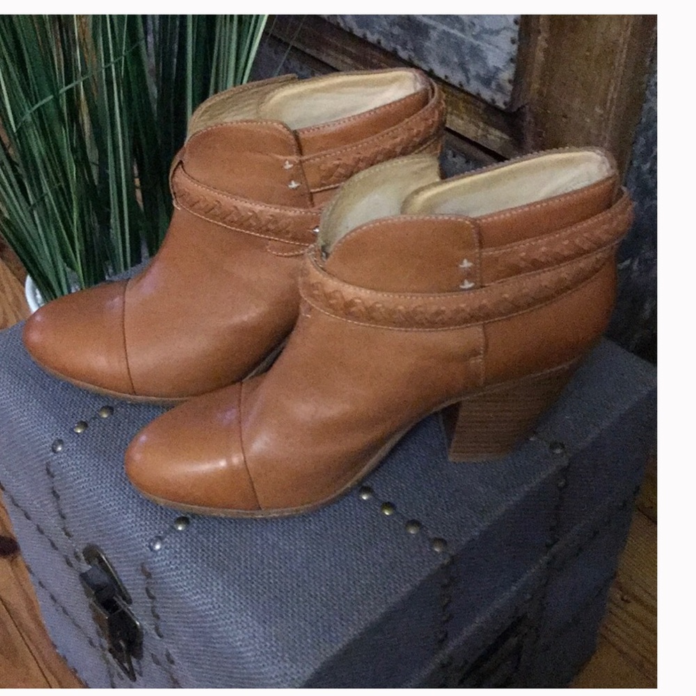 Rag & Bone Tan Ankle Booties with Western Flair